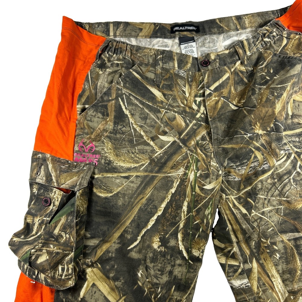 Realtree Max-5 Camo Hunting Pants Scent Factor TP1013 Brown Pink Womens XL